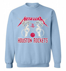 Metallica Houston Rockets Logo Crewneck Sweatshirt - zezetee