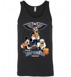 Mickey Goofy Donald Loves New Orleans Pelicans Basketball Fans Tank