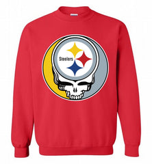 Pittsburgh Steelers Grateful Dead Logo Band Crewneck Sweatshirt - zezetee