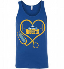 Nurse Heartbeat Love Denver Nuggets Tank - zezetee