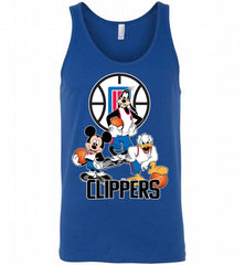 Mickey Goofy Donald Loves Los Angeles Clippers Basketball Fans Tank - zezetee