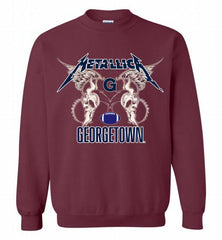 Metallica Georgetown Hoyas Logo Crewneck Sweatshirt - zezetee