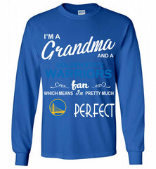 I'M A Grandma And A Golden State Warriors Fans Perfect Gildan Long Shirt - zezetee