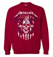 Metallica Detroit Tigers Logo Crewneck Sweatshirt - zezetee