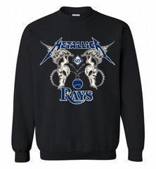 Metallica Tampa Bay Rays Logo Crewneck Sweatshirt - zezetee