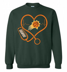 Nurse Heartbeat Love Phoenix Sun Crewneck Sweatshirt - zezetee