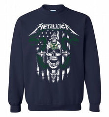 Metallica Milwaukee Bucks Logo Crewneck Sweatshirt - zezetee
