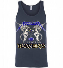 Metallica Baltimore Ravens Logo Tank - zezetee