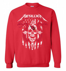 Metallica Snake Skull Arizona Cardinals Logo Crewneck Sweatshirt - zezetee