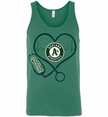 Nurse Heartbeat Oakland Athletics Tank - zezetee