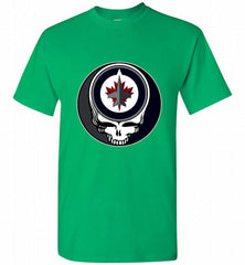 NHL TEAM WINNIPEG JETS X GRATEFUL DEAD LOGO BAND Shirt - zezetee