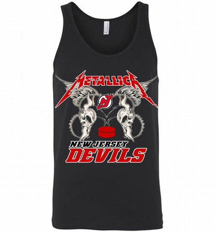 Metallica New Jersey Devils Logo Tank - zezetee