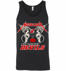 Metallica New Jersey Devils Logo Tank - zezetee