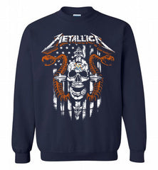 Metallica Miami Marlins Logo Crewneck Sweatshirt - zezetee