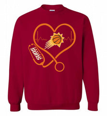 Nurse Heartbeat Love Phoenix Sun Crewneck Sweatshirt - zezetee
