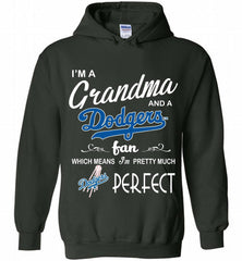 I'M A Grandma And A Los Angeles Dodgers Fans Gift Hoodie - zezetee