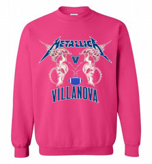 Metallica Villanova Wildcats Logo Crewneck Sweatshirt - zezetee