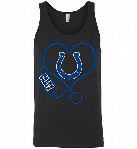 Nurse Heartbeat Indianapolis Colts Tank - zezetee
