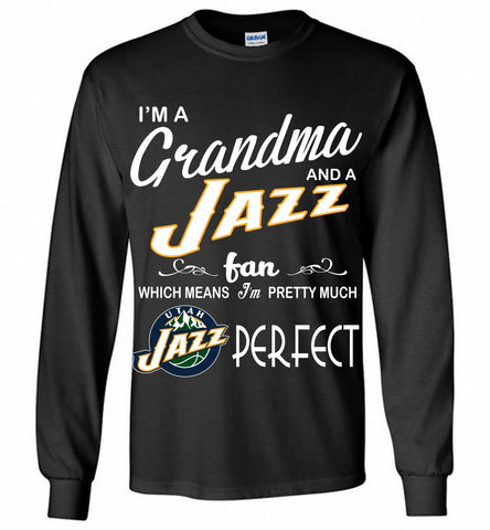 I'M A Grandma And A Utah Jazz Fans Perfect Gildan Long Shirt - zezetee