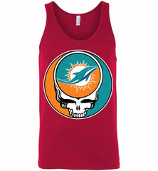 Miami Dolphins Grateful Dead Logo Band Tank - zezetee
