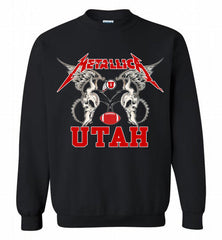 Metallica Utah Utes Logo Crewneck Sweatshirt - zezetee