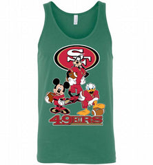 Mickey Goofy Donald Disney  San Francisco 49ers Football Gift Tank - zezetee