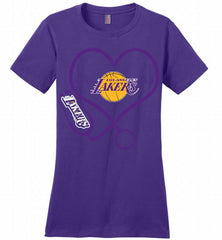 Nurse Heartbeat Love Los Angeles Lakers Ladies Perfect - zezetee