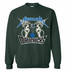 Metallica Dallas Mavericks Logo Crewneck Sweatshirt - zezetee