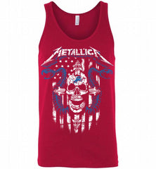 Metallica Snake Skull Detroit Lions Logo Tank - zezetee