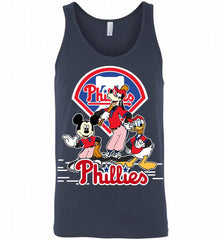 Mickey Goofy Donald Philadelphia Phillies Teams Tank - zezetee