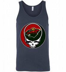 NHL TEAM MINNESOTA WILD X GRATEFUL DEAD LOGO BAND Tank - zezetee