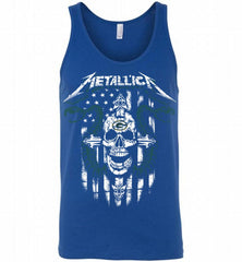 Metallica Snake Skull Green Bay Packers Logo Tank - zezetee