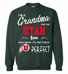 I'M A Grandma And An Utah Utes Fan Crewneck Sweatshirt - zezetee