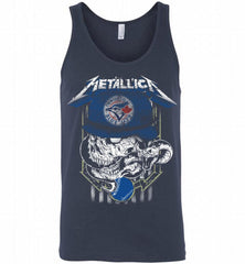 Metallica Skull Toronto Blue Jays Logo Tank - zezetee