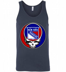 NHL TEAM NEW YORK RANGERS X GRATEFUL DEAD LOGO BAND Tank - zezetee