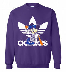 ADIDAS BASEBALL MICKEY MOUSE DISNEY SPORTS Crewneck Sweatshirt - zezetee
