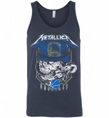 Metallica Skull Snake Golden State Warriors Tank - zezetee