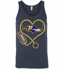 Nurse Heartbeat Baltimore Ravens Tank - zezetee