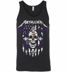 Metallica Snake Skull Minnesota Vikings Logo Tank - zezetee