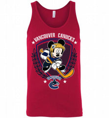 NHL Hockey Mickey Mouse Vancouver Canucks Disney Tank - zezetee