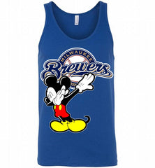 Disney Mickey Mouse Dabbing Milwaukee Brewers Tank - zezetee