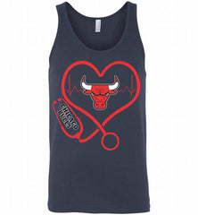 Nurse Heartbeat Love Chicago Bulls Tank - zezetee