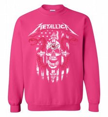 Metallica Snake Skull Kansas City Chiefs Logo Crewneck Sweatshirt - zezetee
