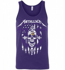 Metallica Snake Skull Minnesota Vikings Logo Tank - zezetee