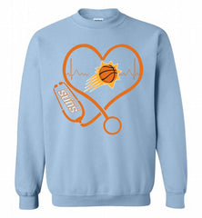 Nurse Heartbeat Love Phoenix Sun Crewneck Sweatshirt - zezetee