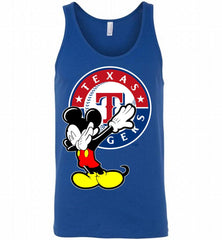 Disney Mickey Mouse Dabbing Texas Rangers Tank - zezetee