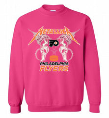 Metallica Philadelphia Flyers Logo Crewneck Sweatshirt - zezetee