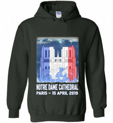 Notre Dame Cathedral in Paris on fire 15th april 2019 T-Shirt French Cathedral Hoodie - zezetee