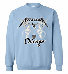 Metallica Chicago White Sox Logo Crewneck Sweatshirt - zezetee