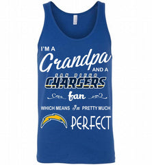I'M A Grandpa And A Los Angeles Chargers Pretty Much Perfect Tank - zezetee